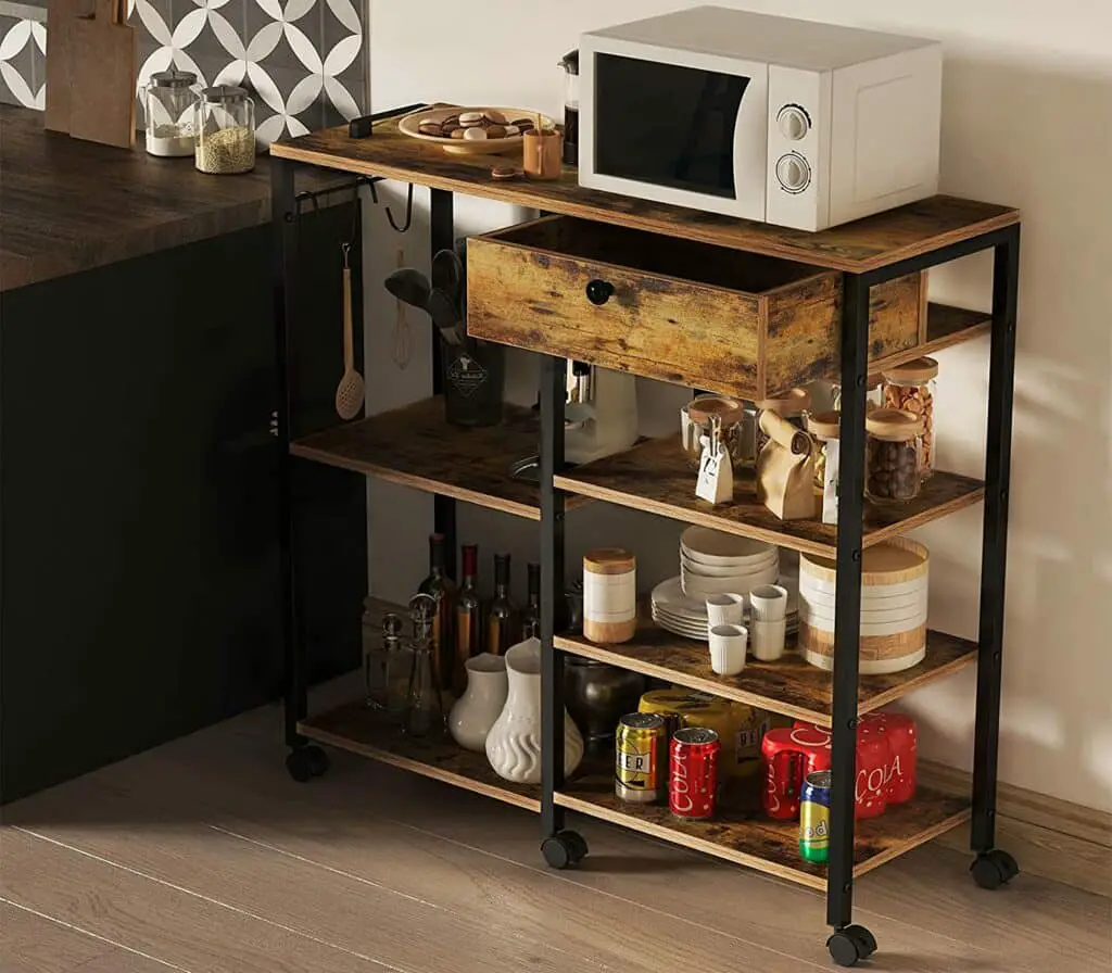 Frunimall Kitchen Island On Wheels - Island Cart for a small kitchen