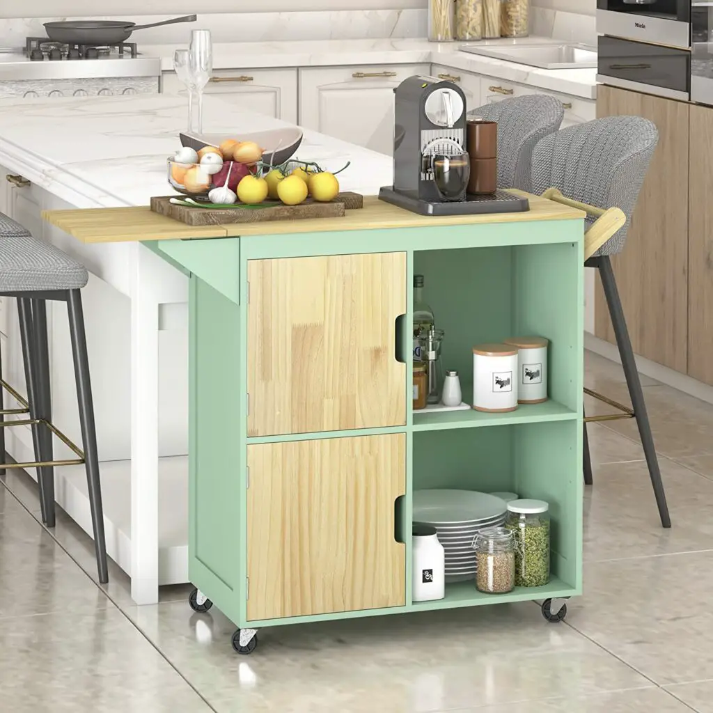 Usinso Rolling Kitchen Island - Island Cart for a small kitchen