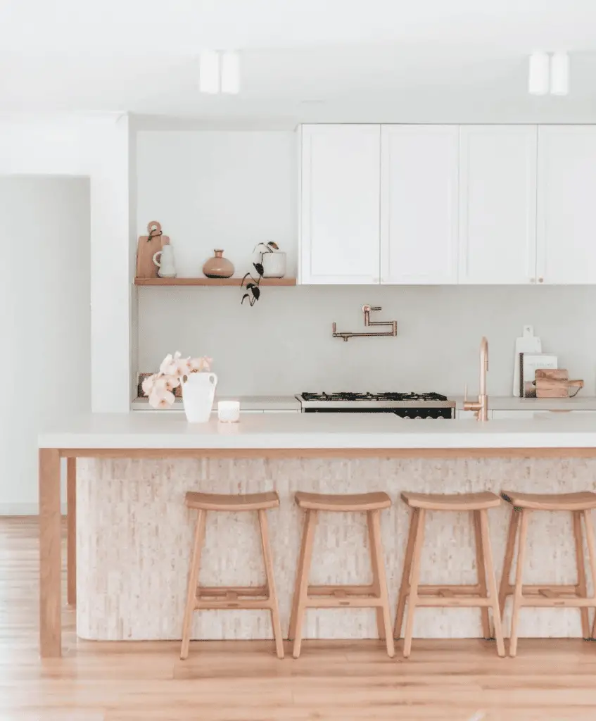 Choosing warm white wall colors for a small kitchen