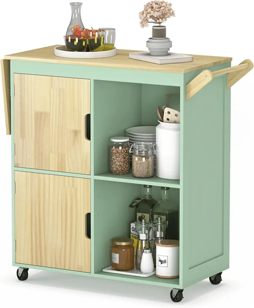 Usinso Rolling Kitchen Island - Island Cart for a small kitchen