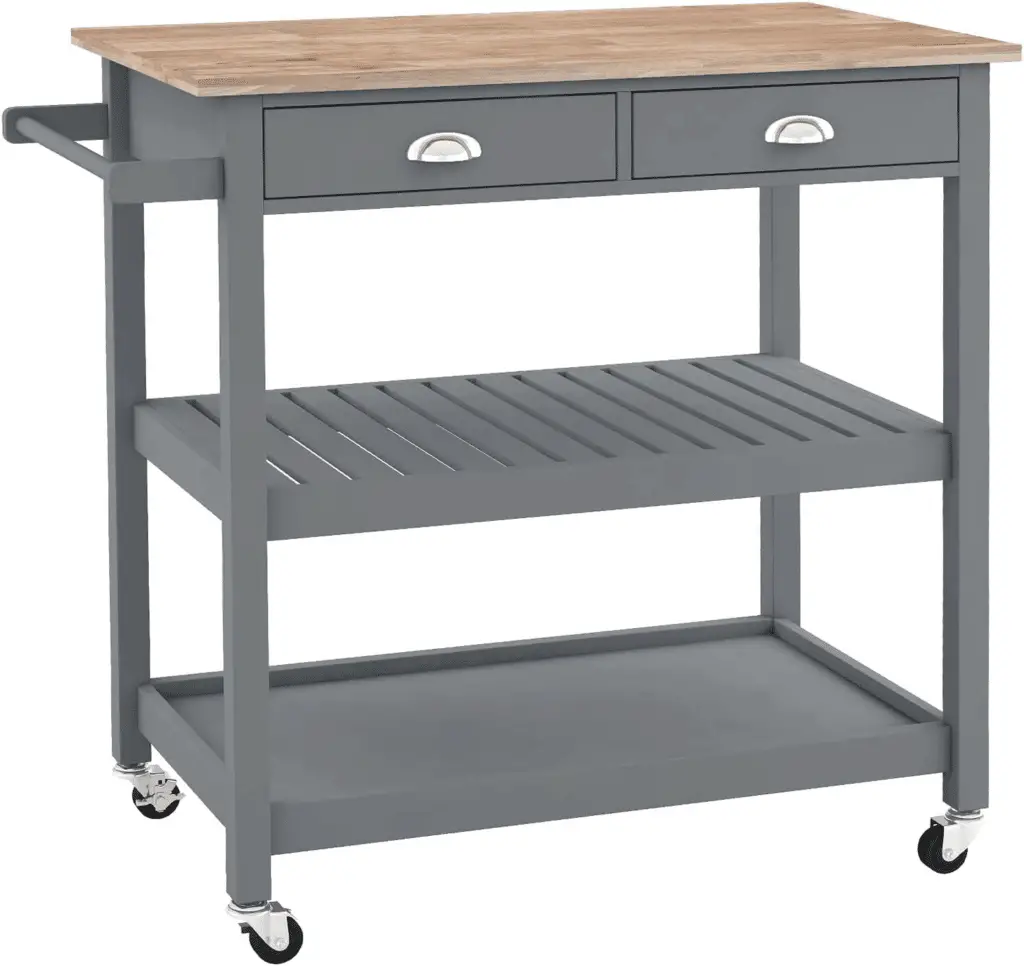 ChooChoo Rolling Kitchen Island Cart - Island Cart for a small kitchen