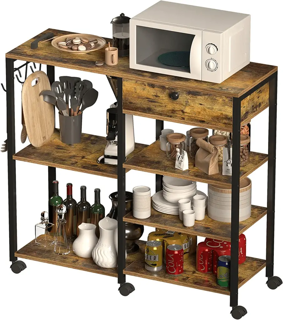 Frunimall Kitchen Island On Wheels - Island Cart for a small kitchen