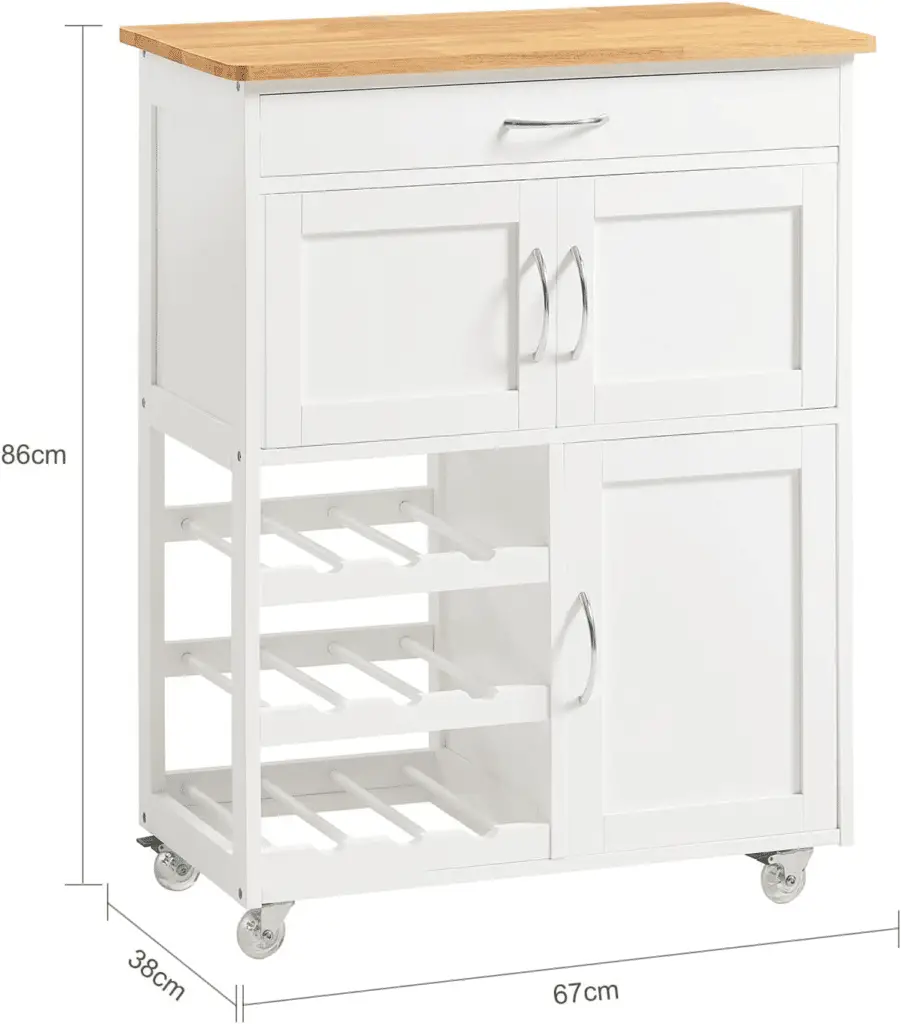 Haotian FKW45-WN - Island Cart for a small kitchen