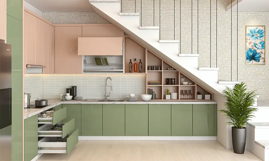 Kitchen under the stairs ideas