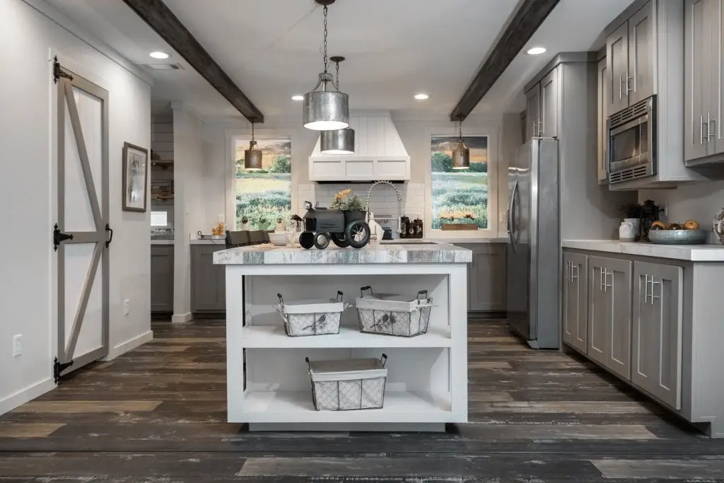 Flooring in Mobile home Kitchen