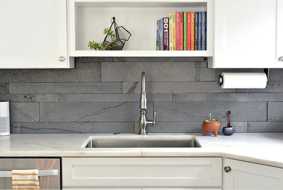 Granite backsplash