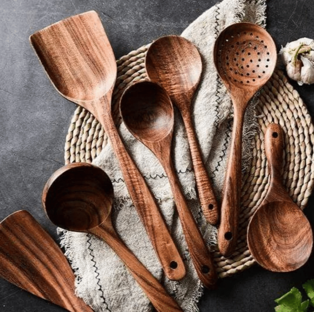 Wooden kitchen utensils