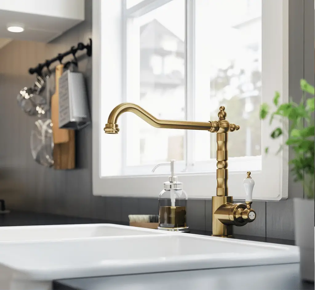 An elegant kitchen faucet