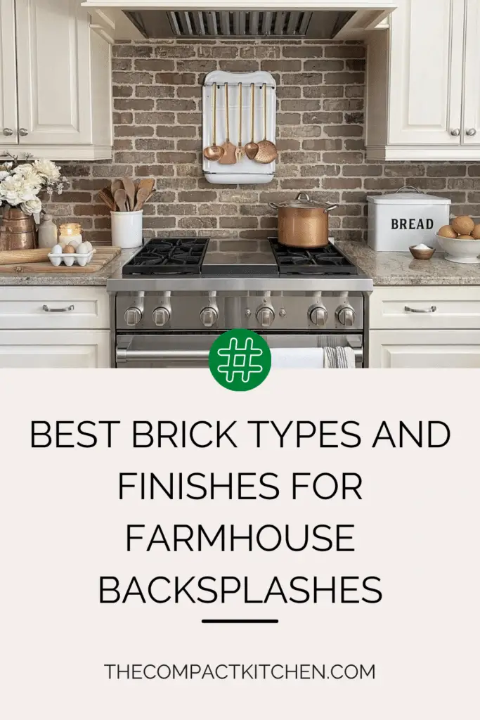 Best Brick Types and Finishes for Farmhouse Backsplashes