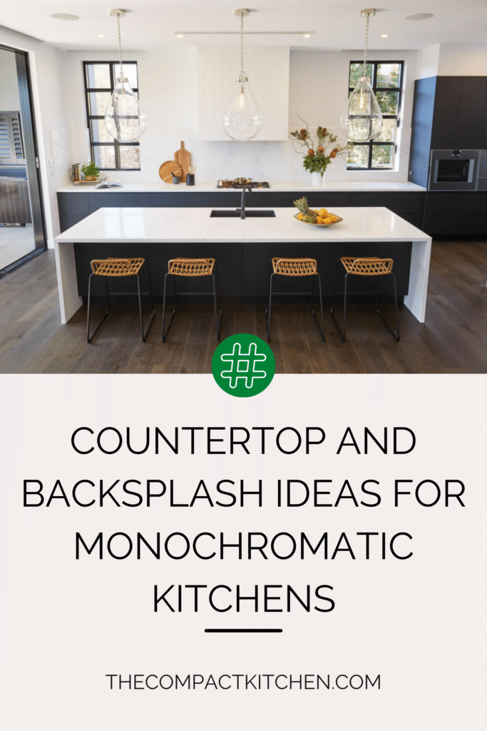 Countertop and Backsplash Ideas for Monochromatic Kitchens