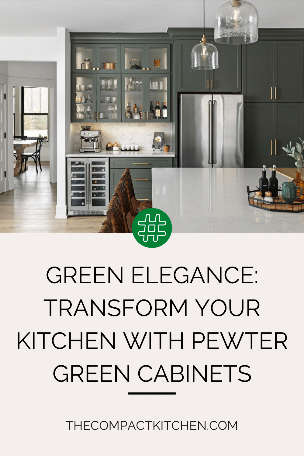 Green Elegance: Transform Your Kitchen with Pewter Green Cabinets - The ...