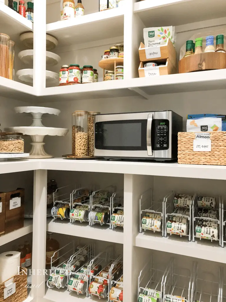 Organizing a Pantry Around a Microwave