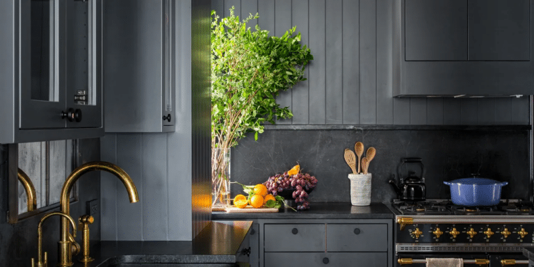 Bold Elegance: Mastering Contrasting Colors and Textures in Your Matte Black Kitchen
