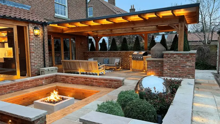 Outdoor Kitchen Oasis: Elevating Your Space with Furniture and Firepit Seating Arrangements