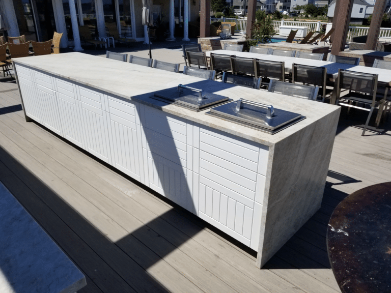 Shiplap Style: Transforming Your Outdoor Kitchen with Cabinets and Storage
