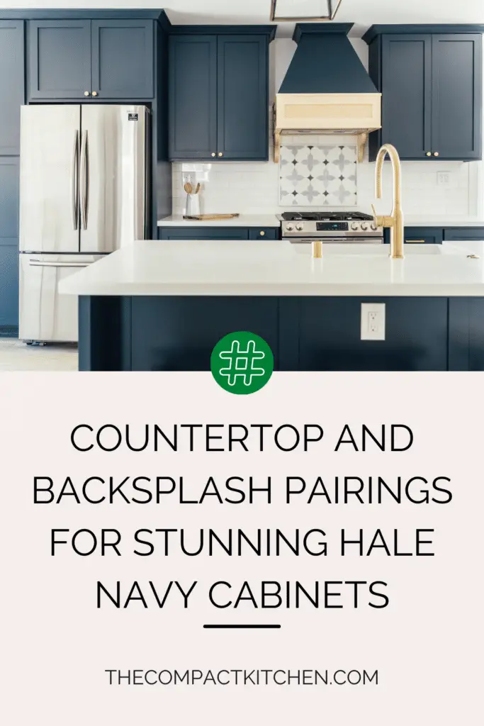 Navy Charm: Countertop and Backsplash Pairings for Stunning Hale Navy Cabinets