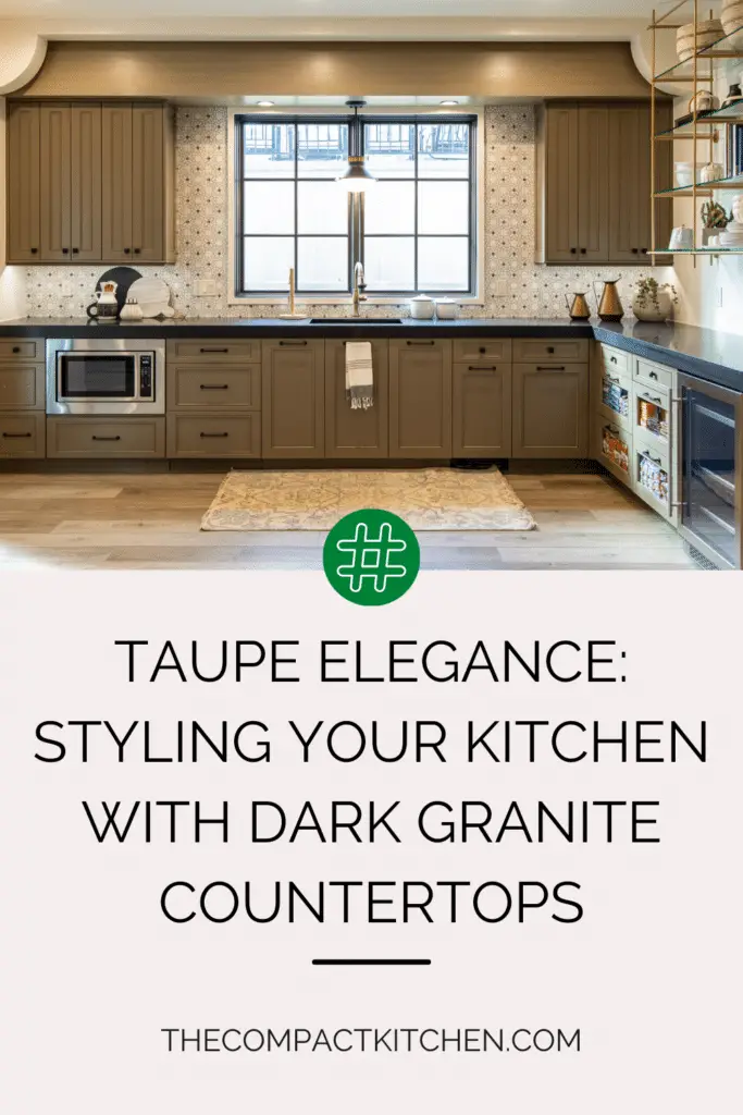 Taupe Elegance: Styling Your Kitchen with Dark Granite Countertops