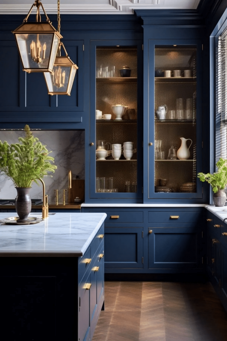 Navy Elegance: Color Schemes & Accents for Stunning Kitchen Cabinets