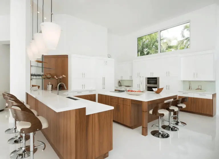 Luxurious Elegance: Walnut and White Kitchen Designs