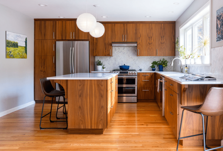 Illuminate Your Walnut and White Kitchen: Lighting Ideas to Enhance Your Space